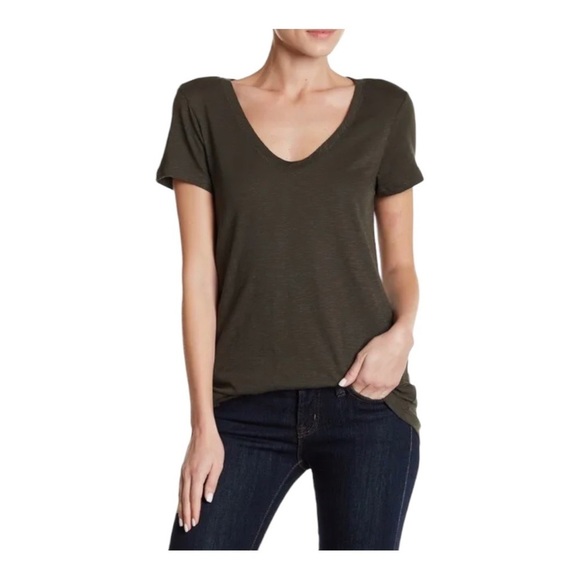 Susina Tops - Susina Scoop Neck Slub T-shirt Size M